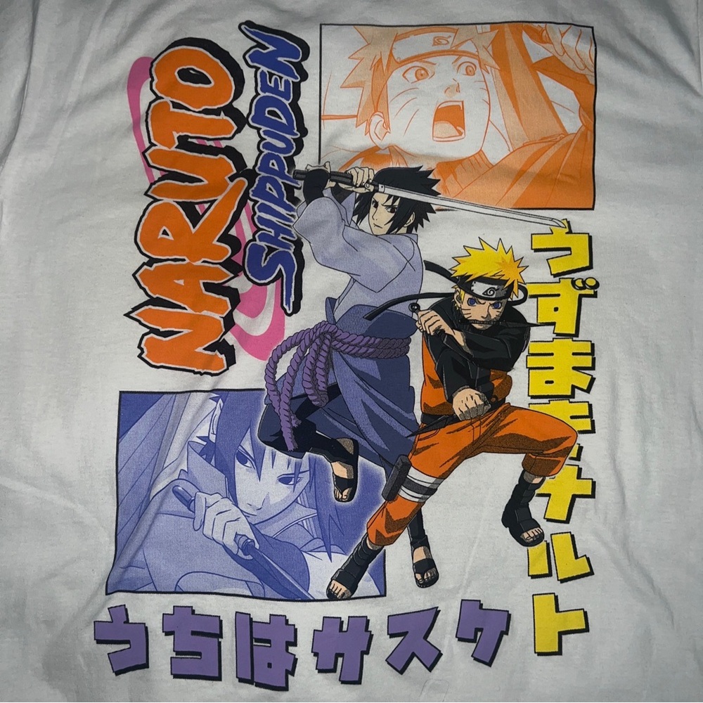 Naruto & Sasuke T Shirt Size Large